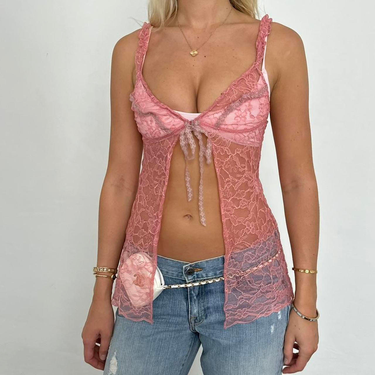 Vintage Victoria’s Secret babydoll camisole open front top