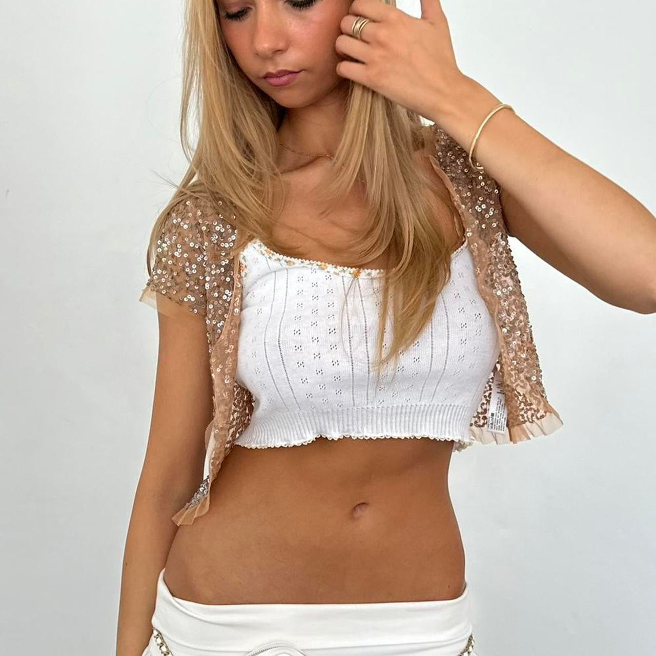 Vintage 90’s sequin cardigan layering top