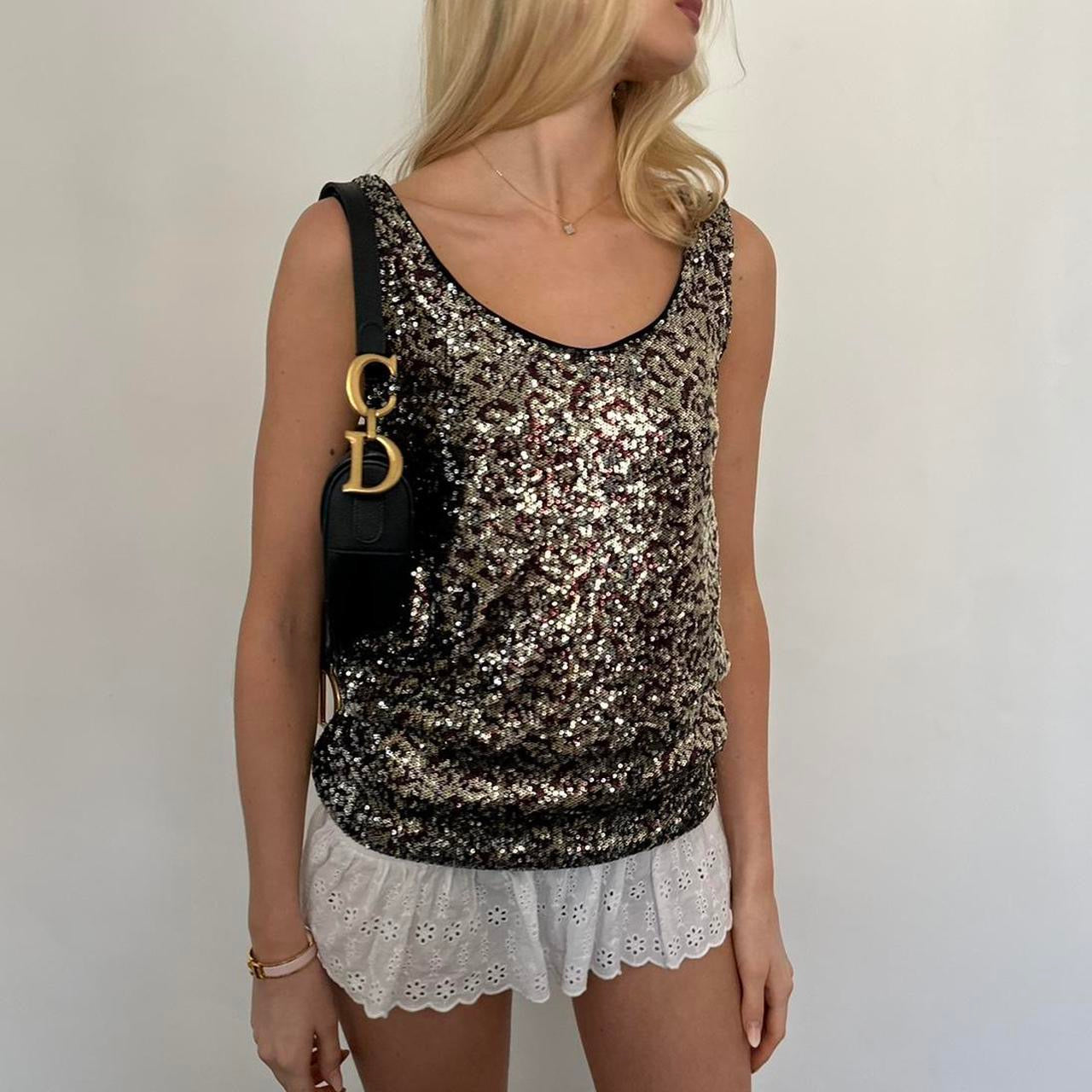 Vintage sequin cami top