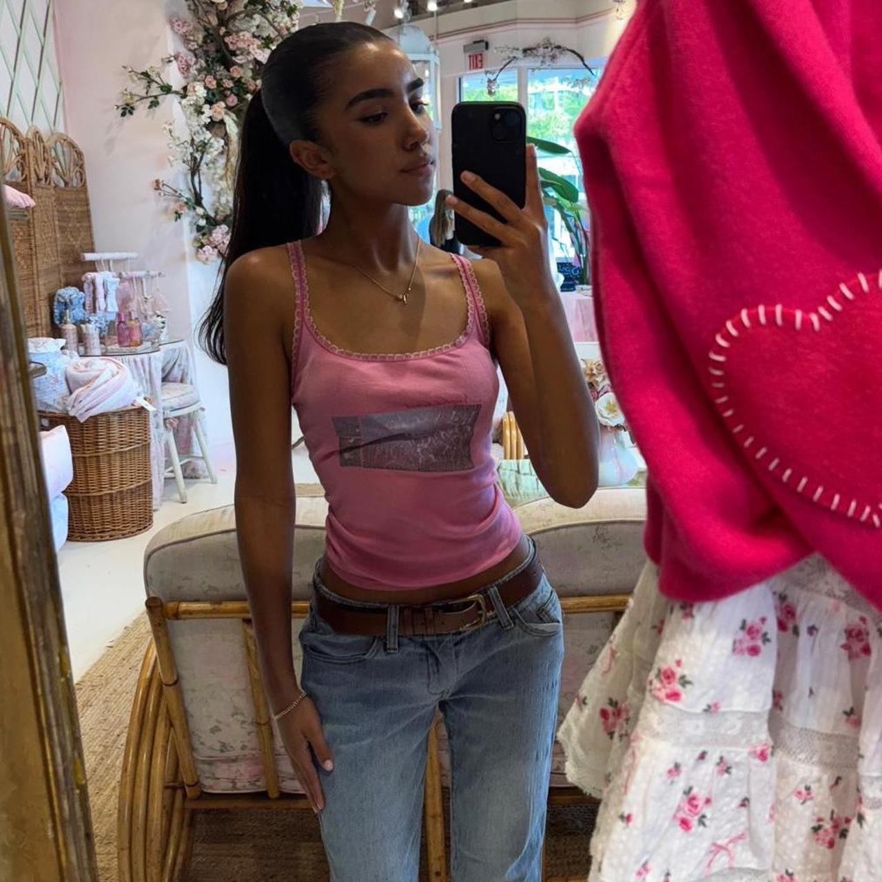 Vintage Victoria’s Secret 2000’s pink nights out cami top