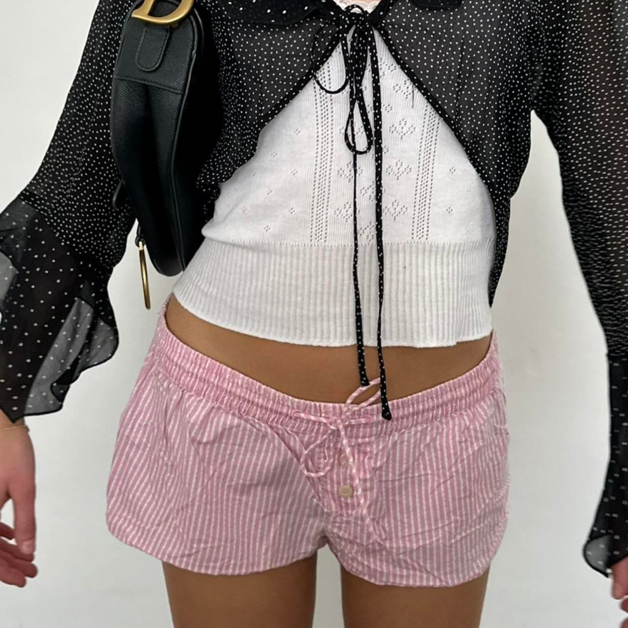 Vintage 2000’s pink stripe shorts