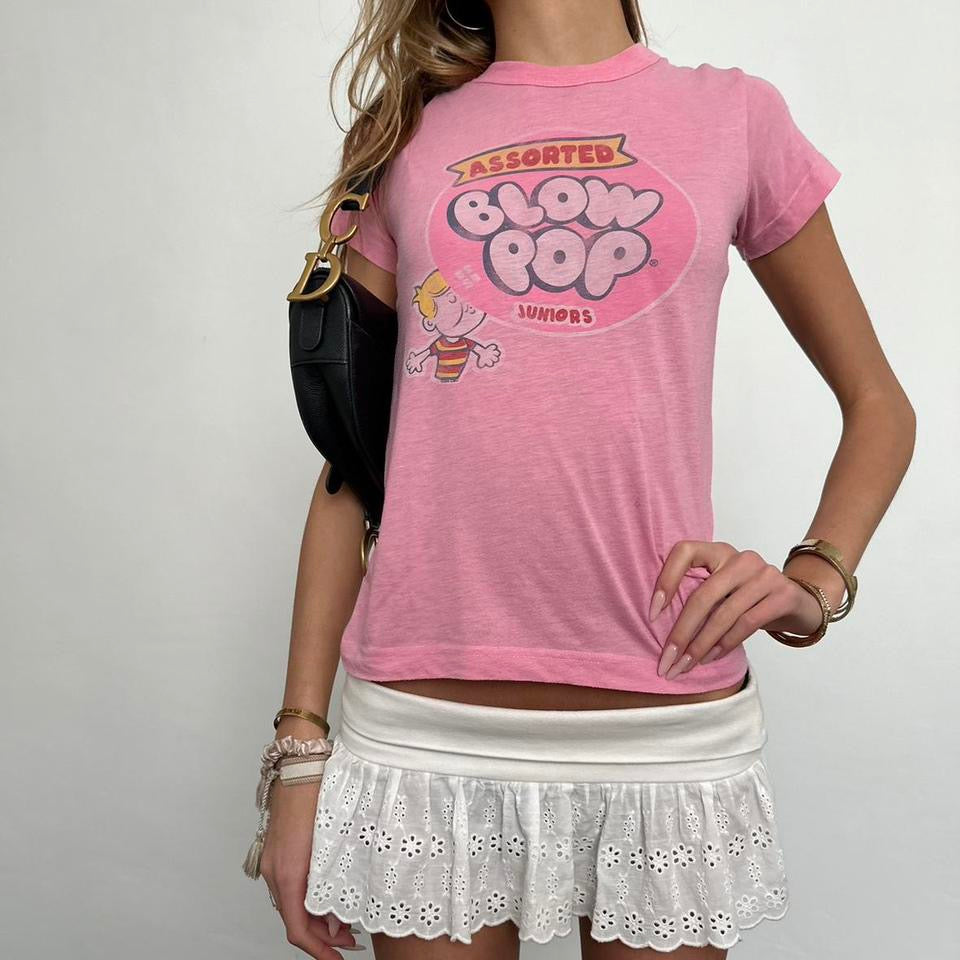 Vintage 90’s pink graphic baby tee