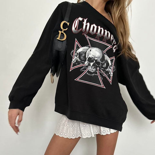 Vintage West Coast Choppers off the shoulder sweatshirt