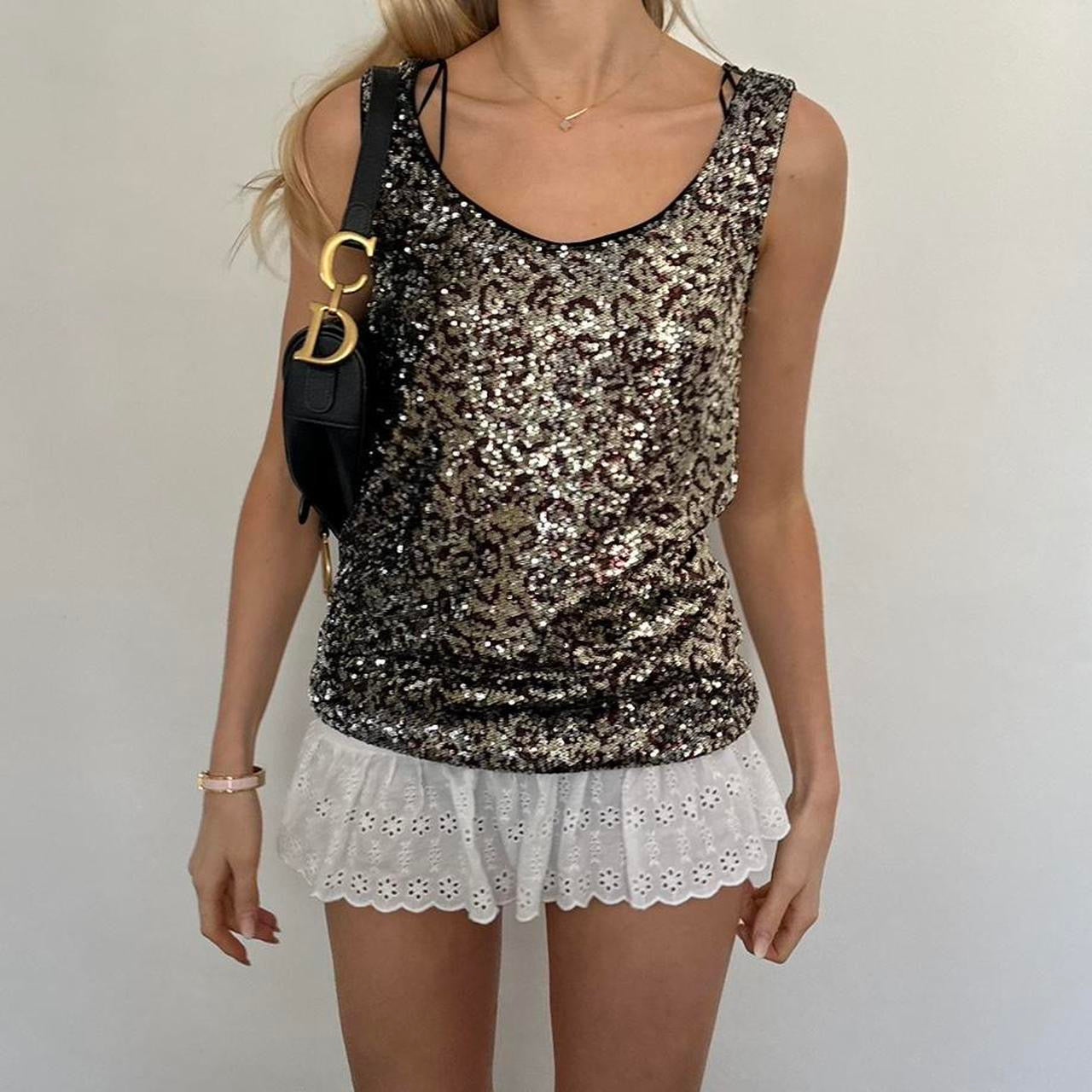 Vintage sequin cami top