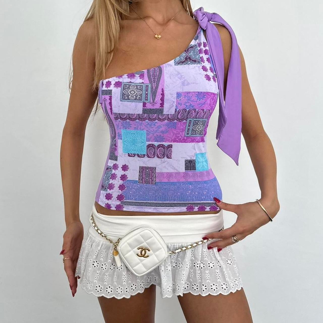 Vintage 2000’s purple asymmetrical top
