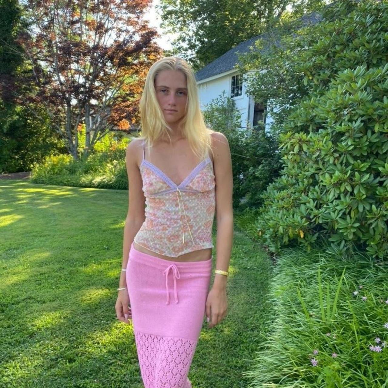 Vintage DKNY floral mesh cami top 🎀