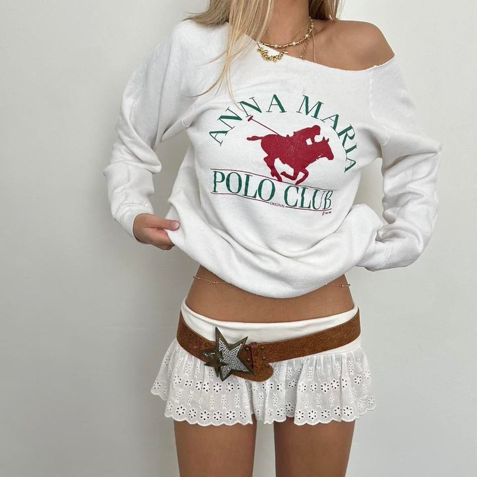 Vintage Polo Club white sweatshirt