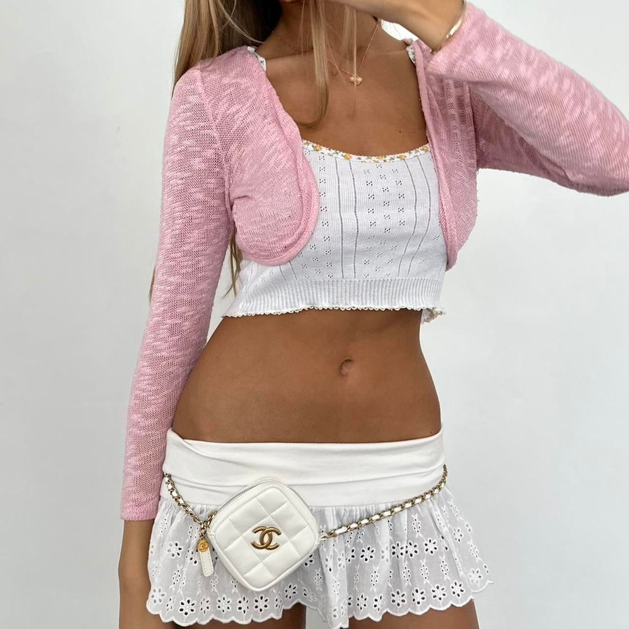 Vintage 90’s pink cardigan layering top
