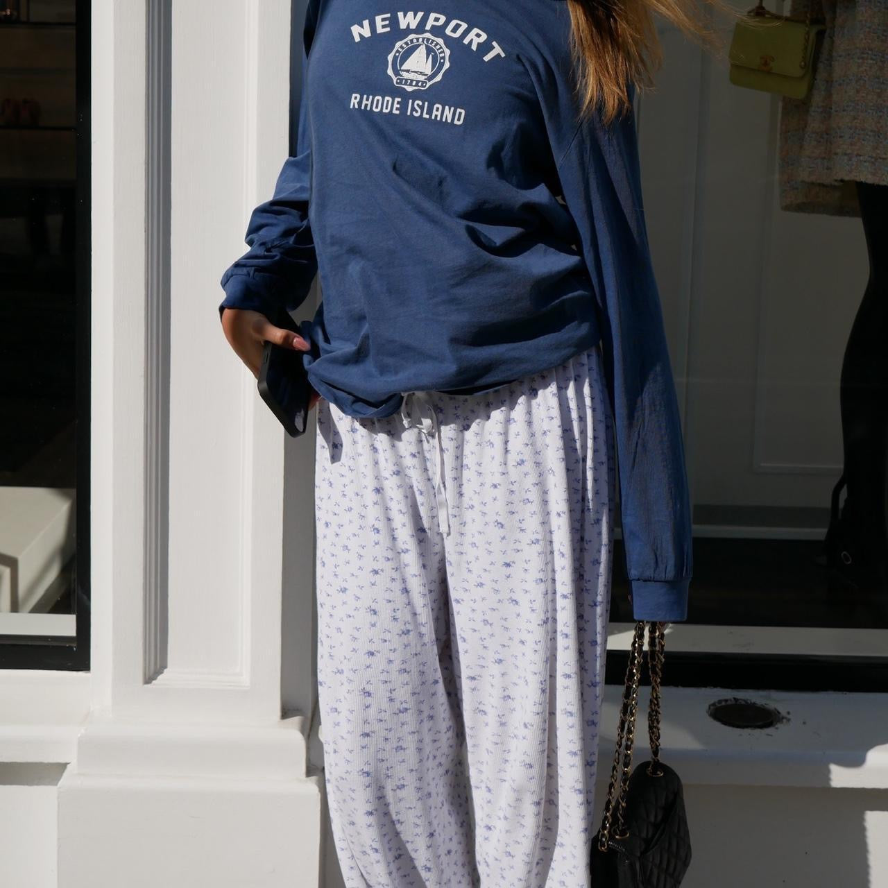 Vintage 90’s Ralph Lauren blue floral pants