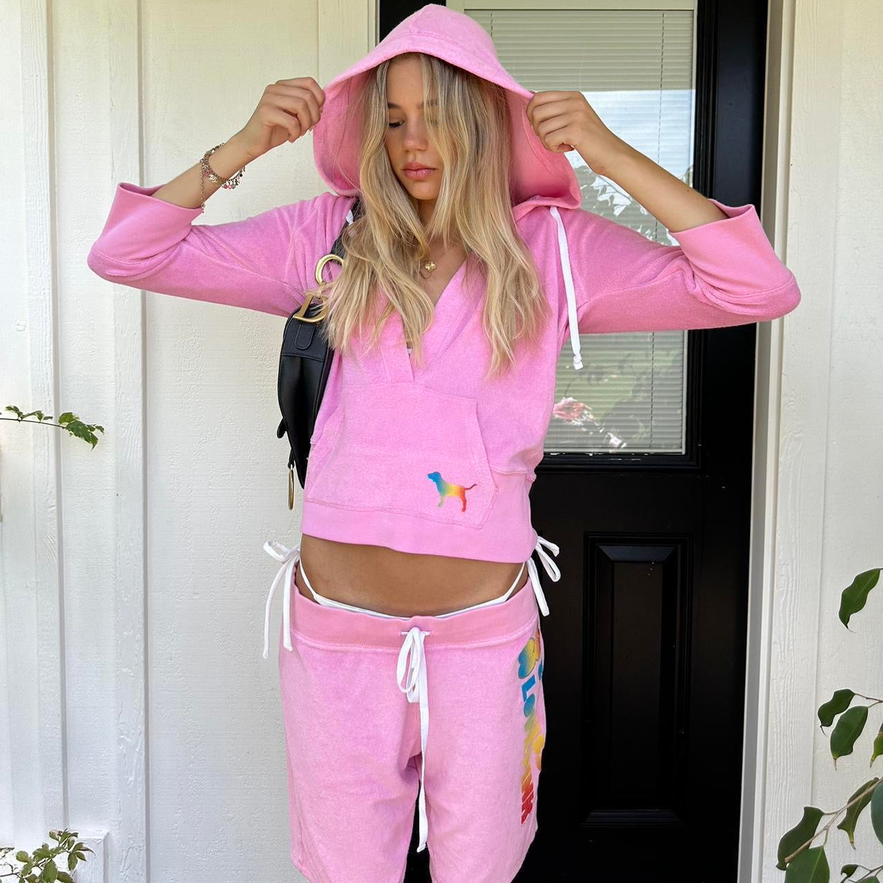 Vintage 2000’s Victoria’s Secret pink ‘Sunkissed’ hoodie top