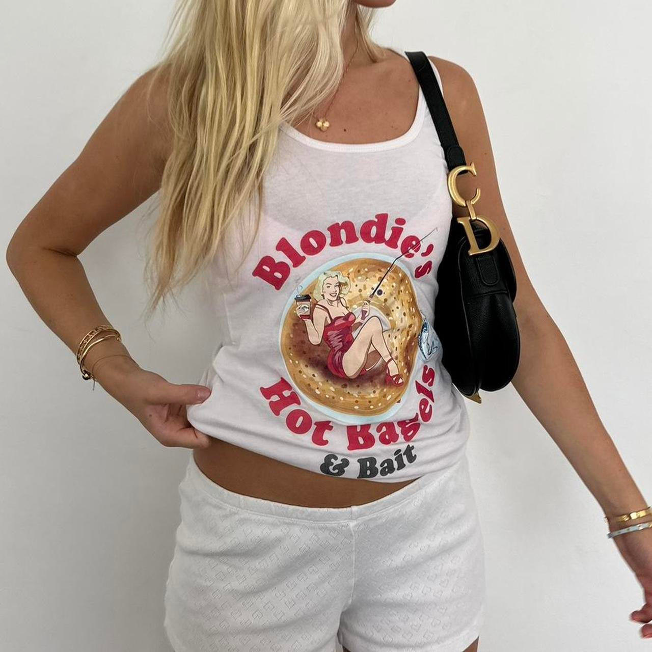 Vintage iconic bagels design tank top