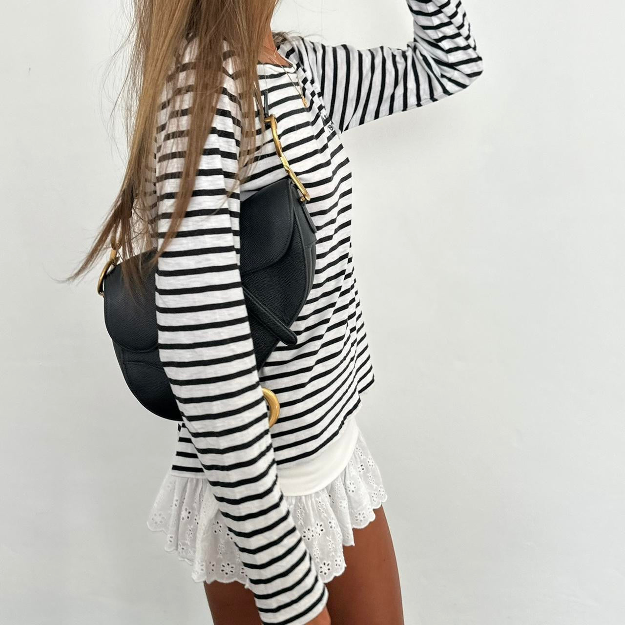 Vintage Ralph Lauren black striped long sleeve top