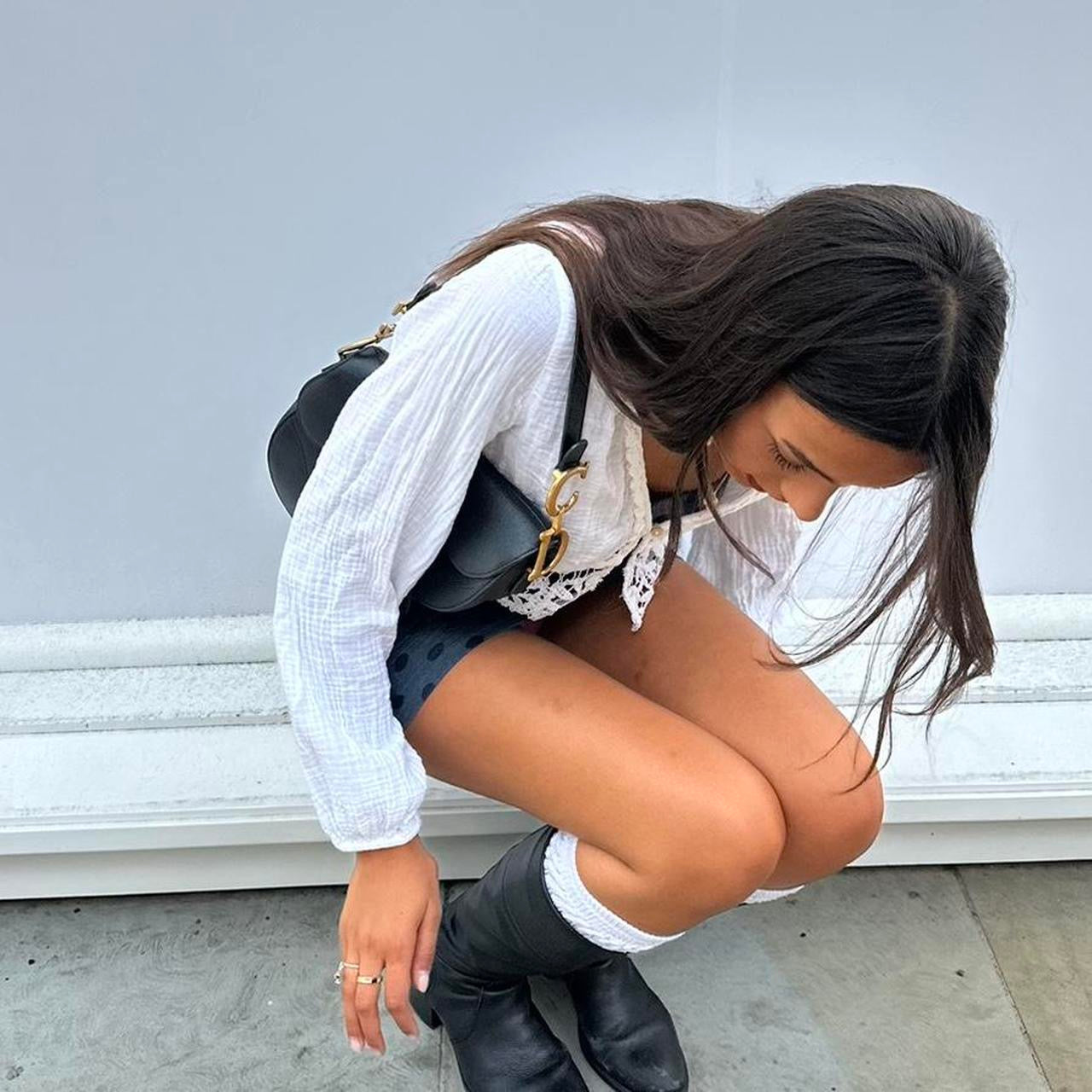 Vintage white cardigan layering top