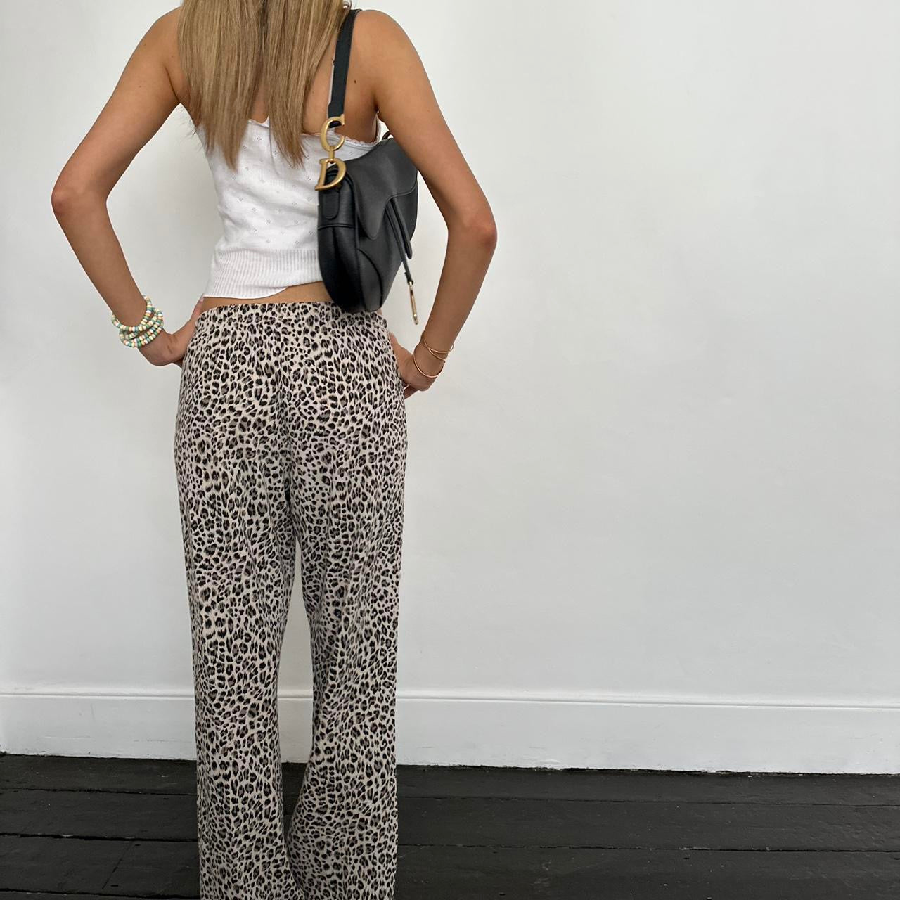 Vintage 2000’s leopard print sweatpants