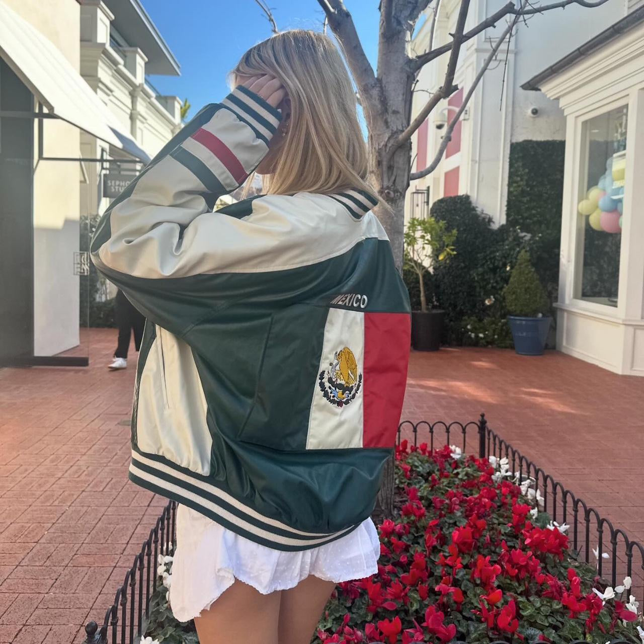 Vintage Mexico faux leather jacket