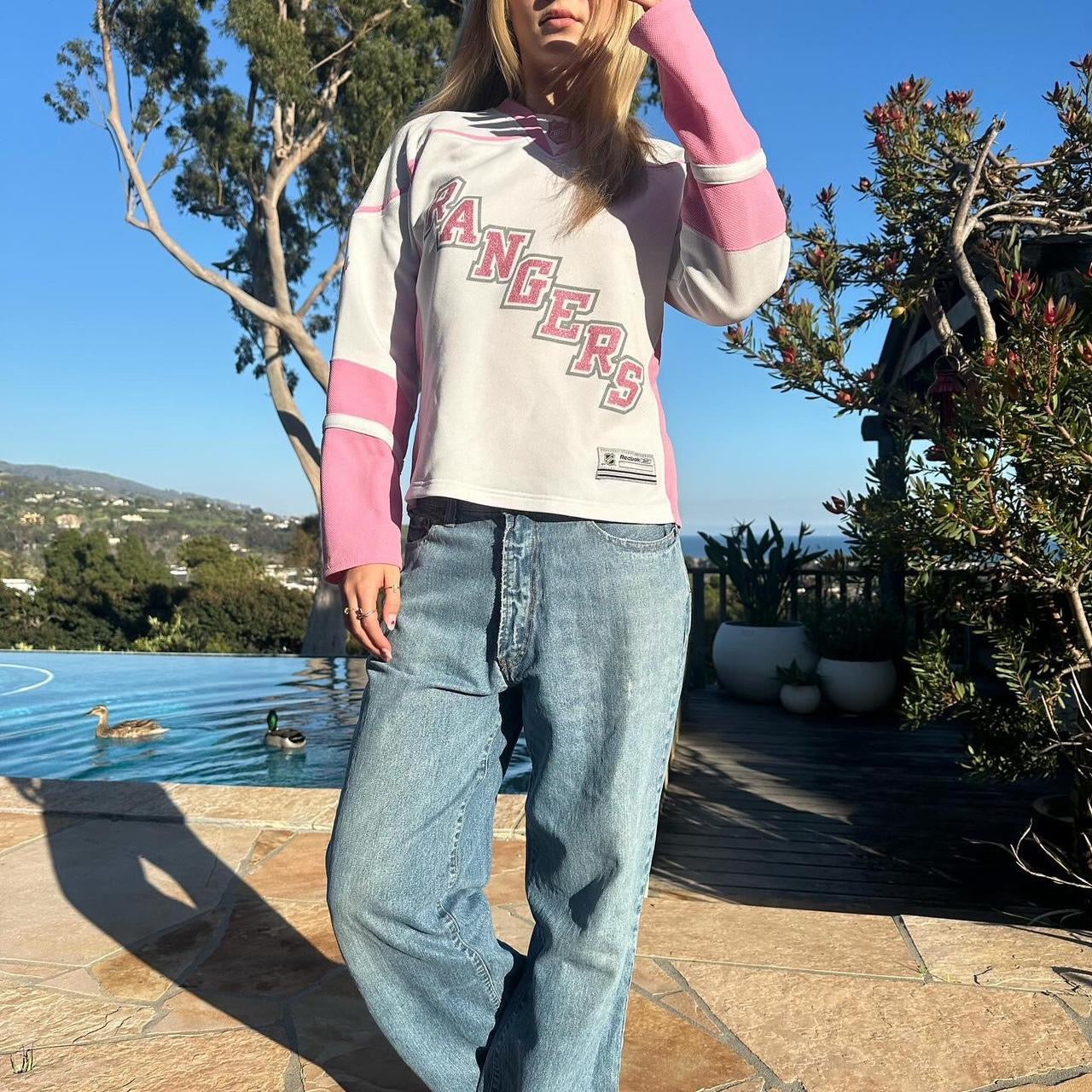 Vintage Rangers white and pink long sleeves top π