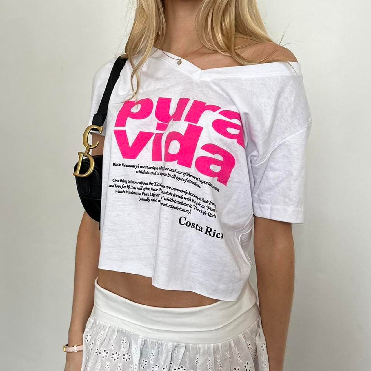 Vintage Pura Vida white graphic T-shirt