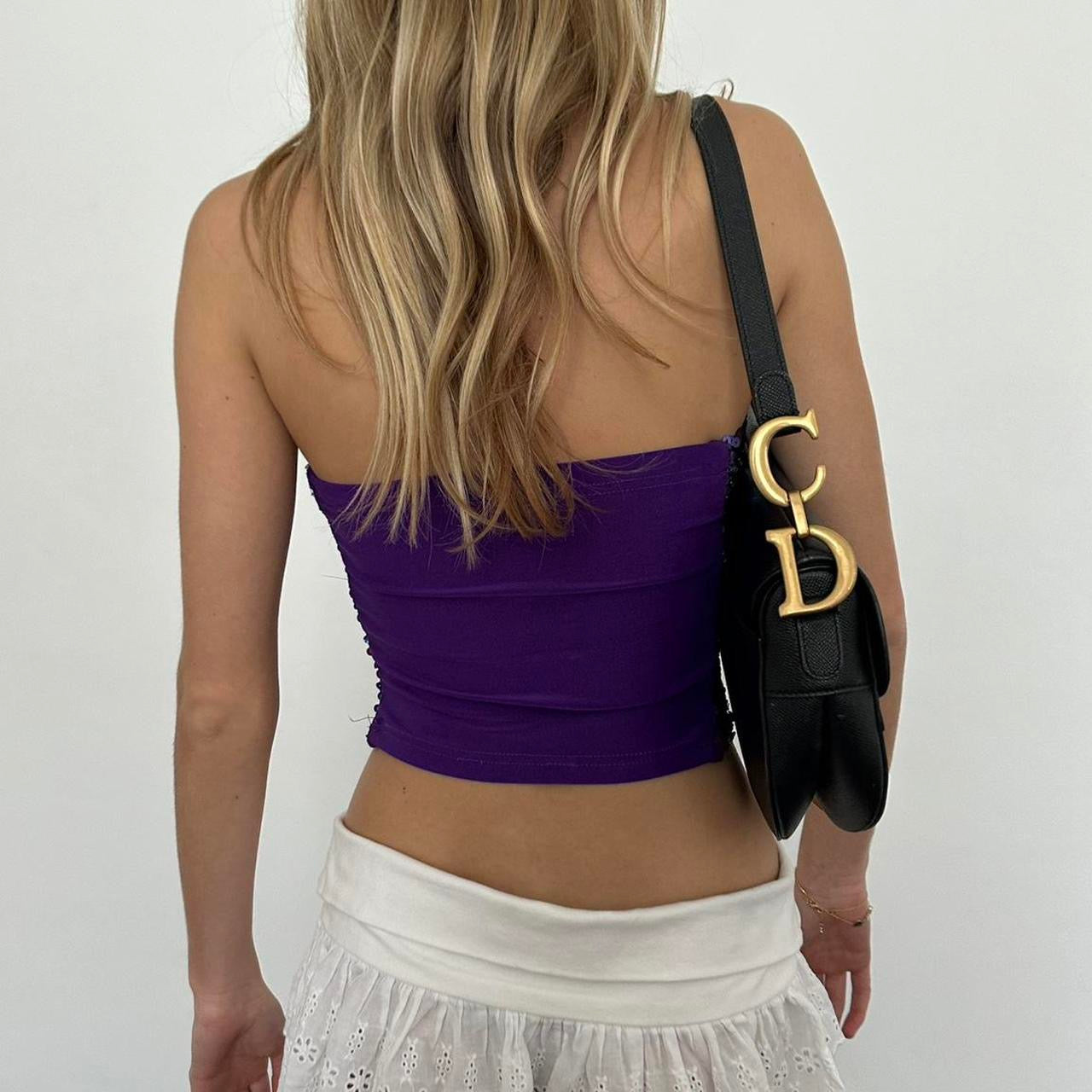 Vintage multicoloured strapless top