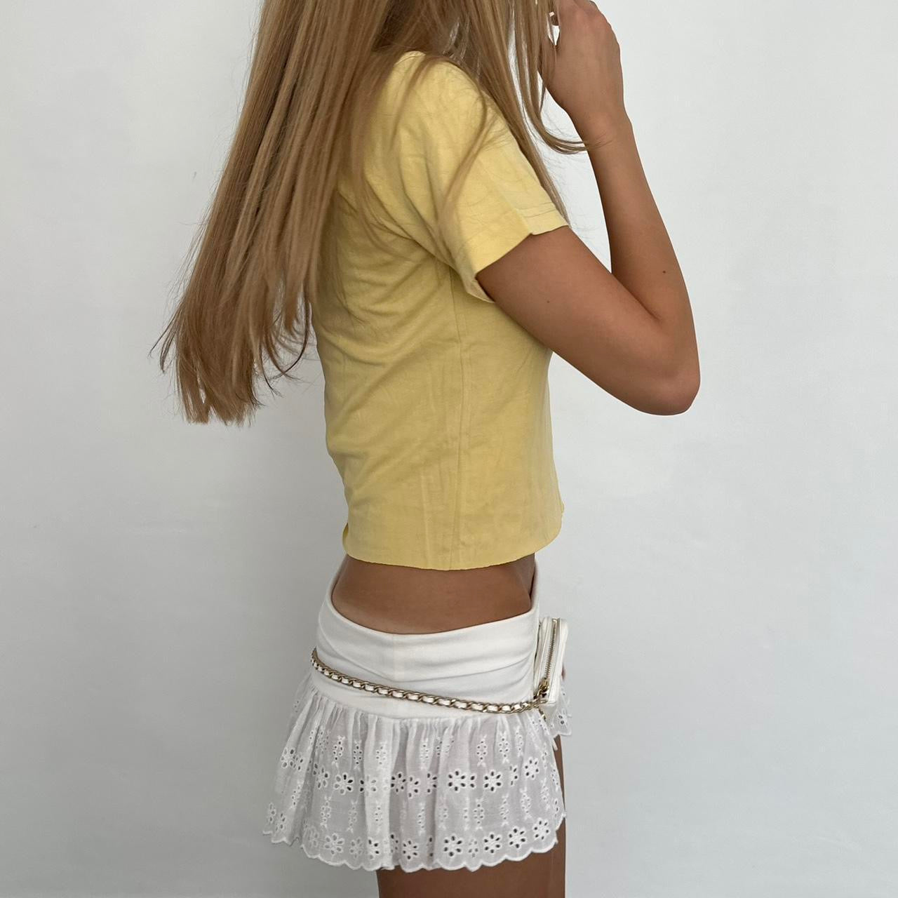 Vintage yellow baseball dog baby tee