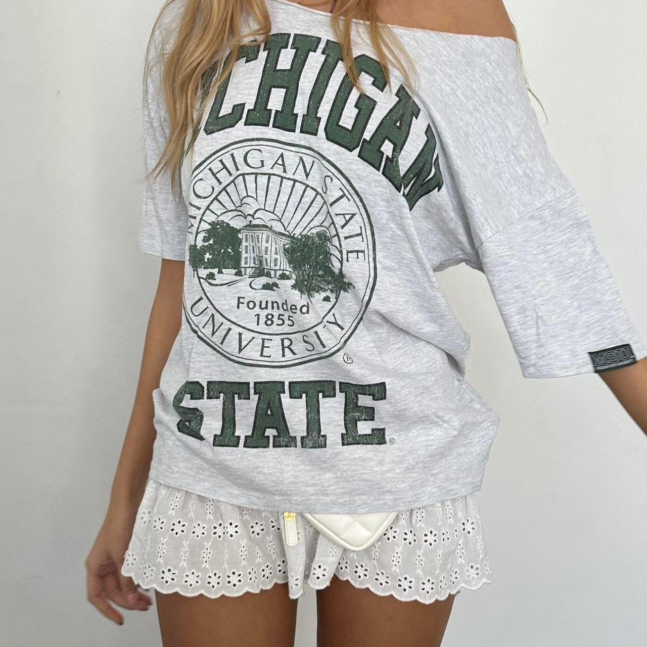 Vintage 2000’s Michigan State University off the shoulder top