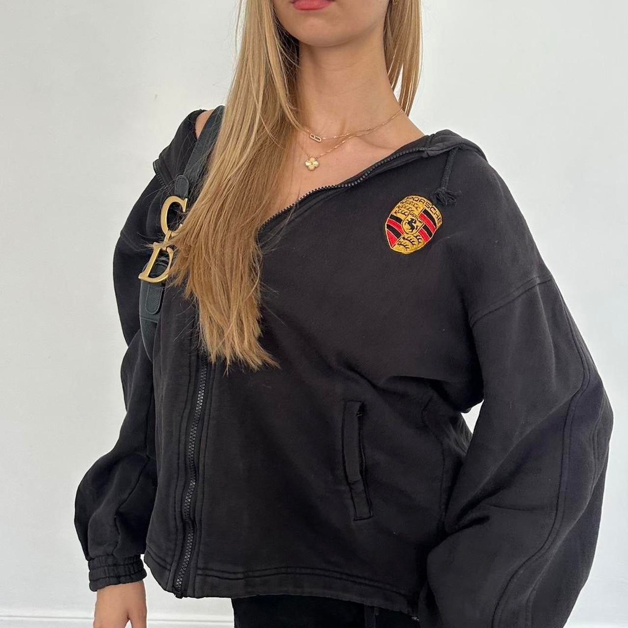 Vintage Porsche black hoodie top