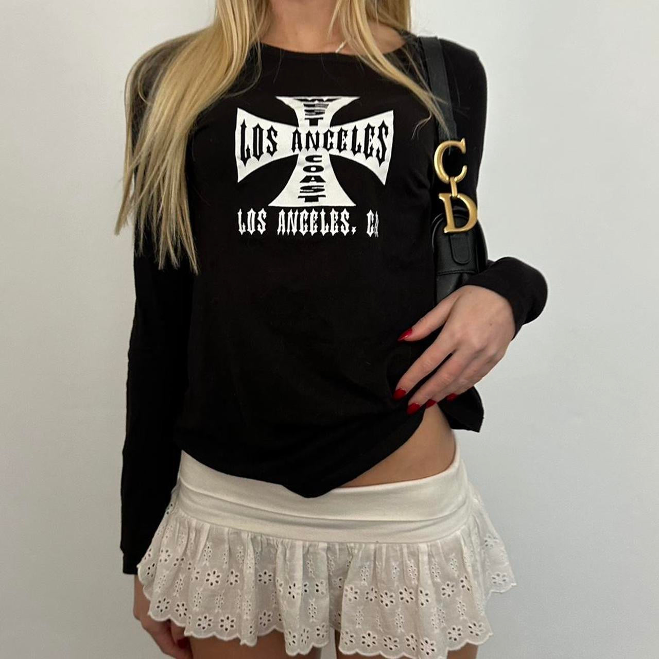 Vintage West Coast Los Angeles black long sleeve top