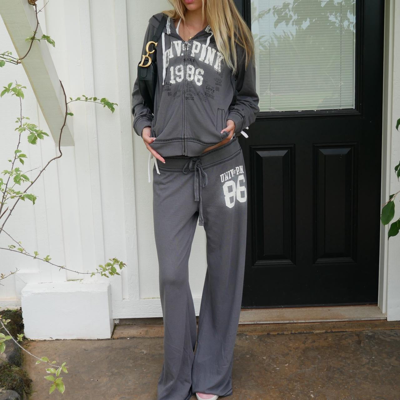 Vintage 2000’s Victorias Secret grey hoodie and sweatpants