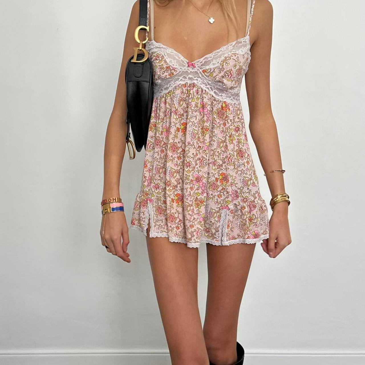 Vintage Victorias Secret floral print babydoll dress