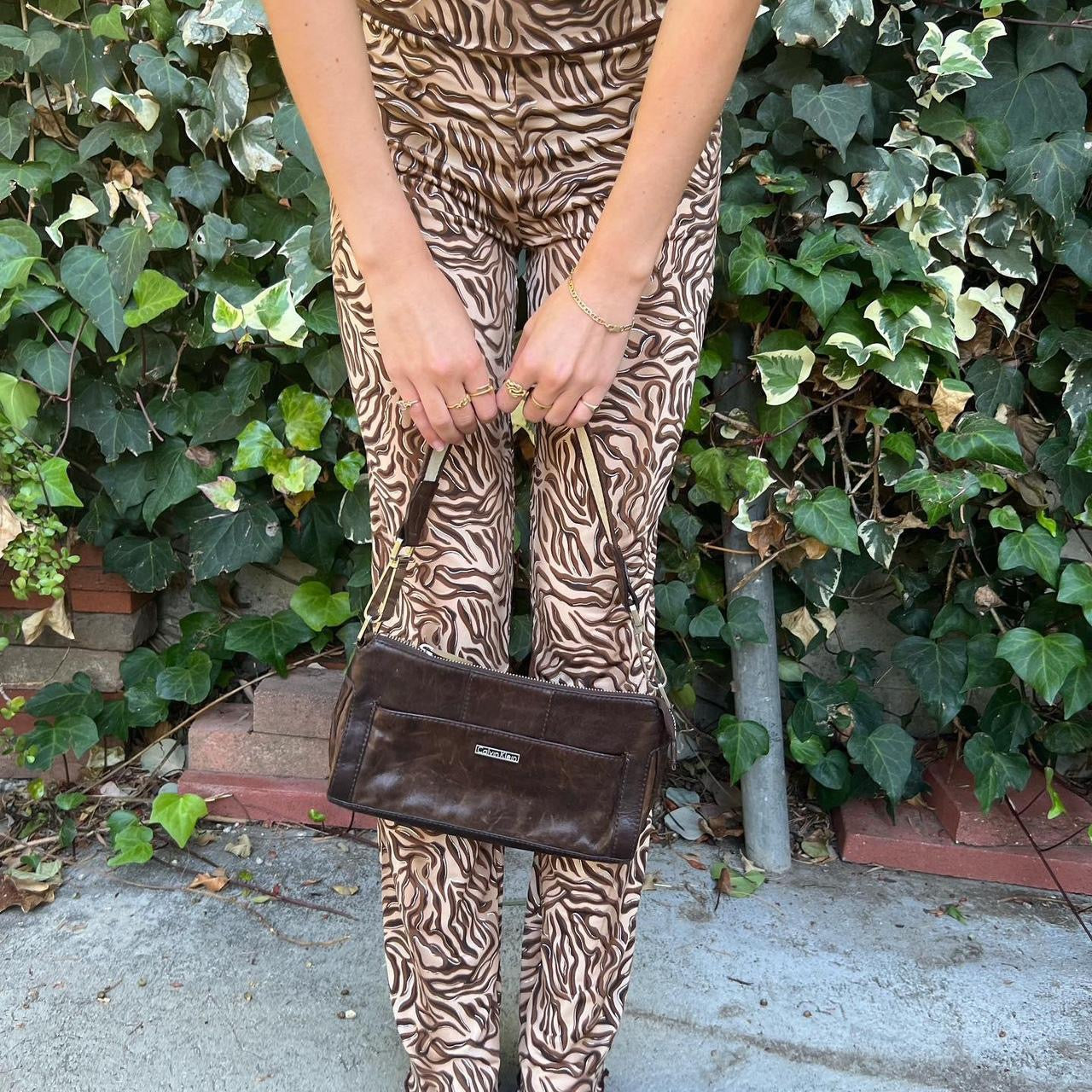 Vintage 90s animal print cami and pant two piece set