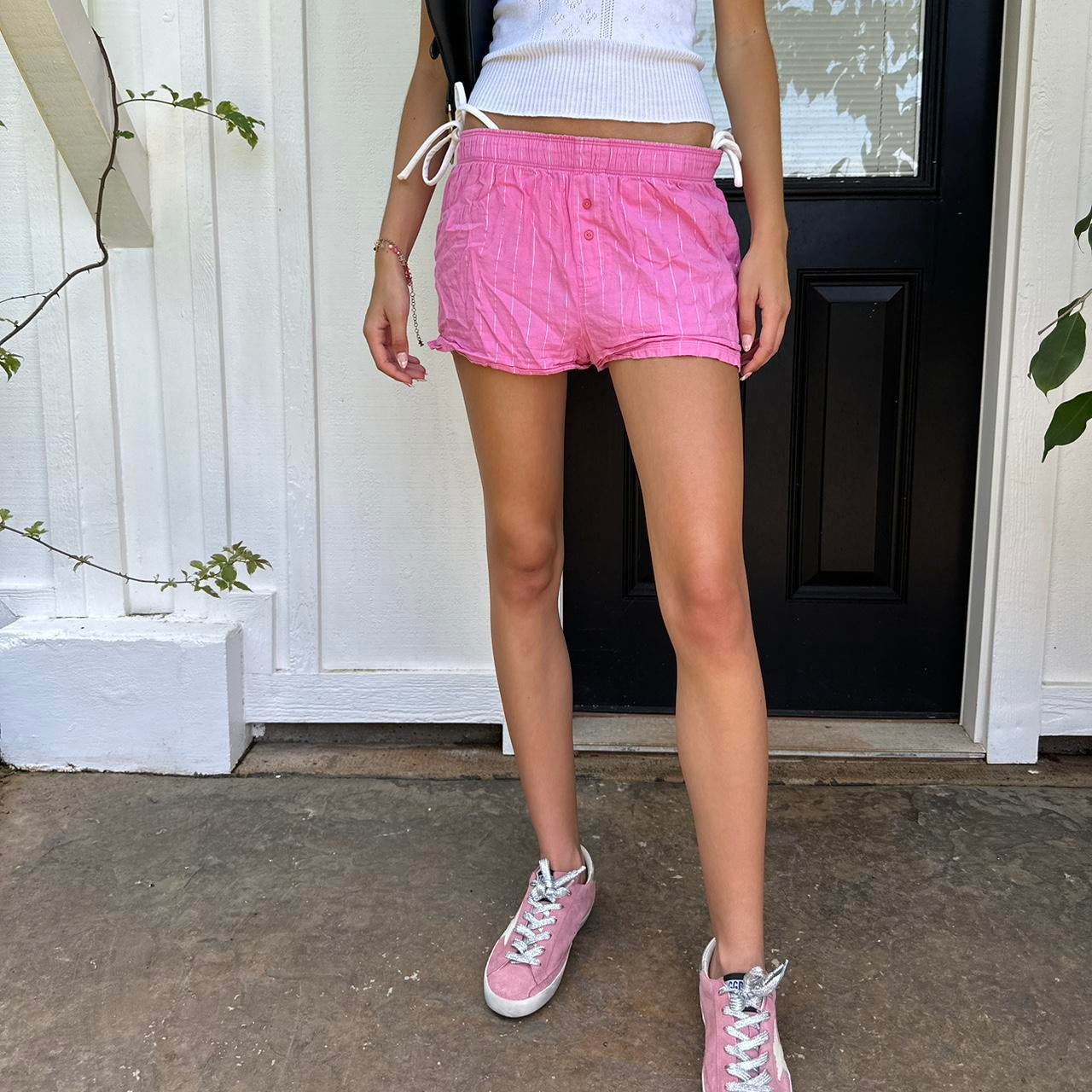 Vintage 2000’s Victoria’s Secret pink striped shorts