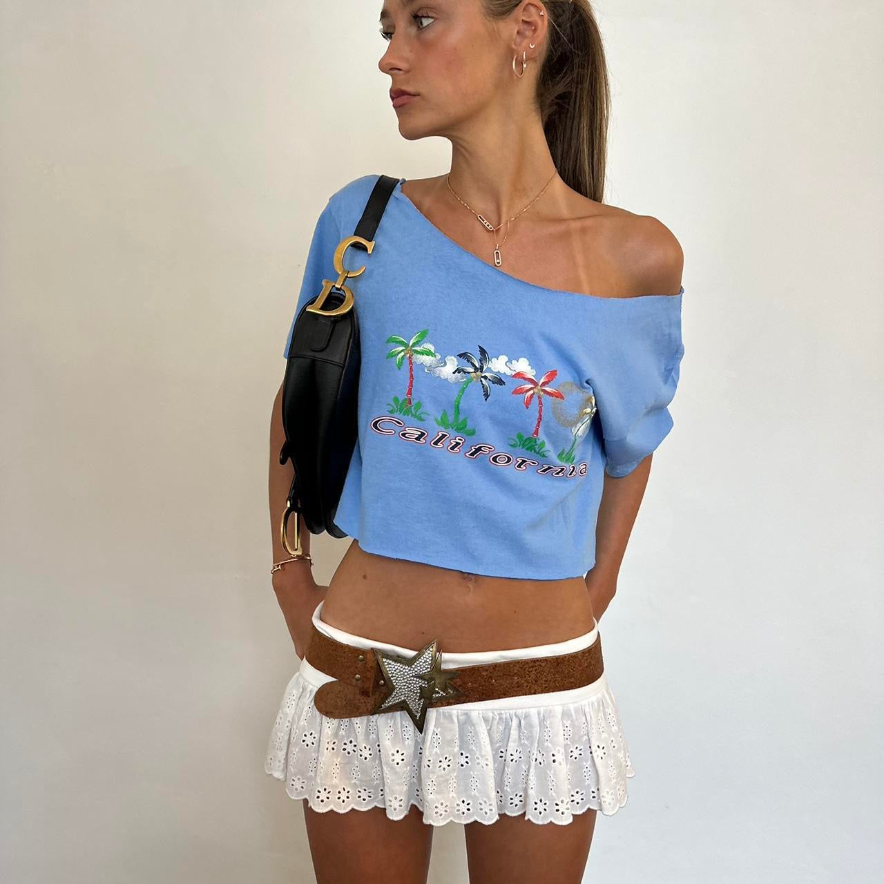Vintage California off the shoulder tee