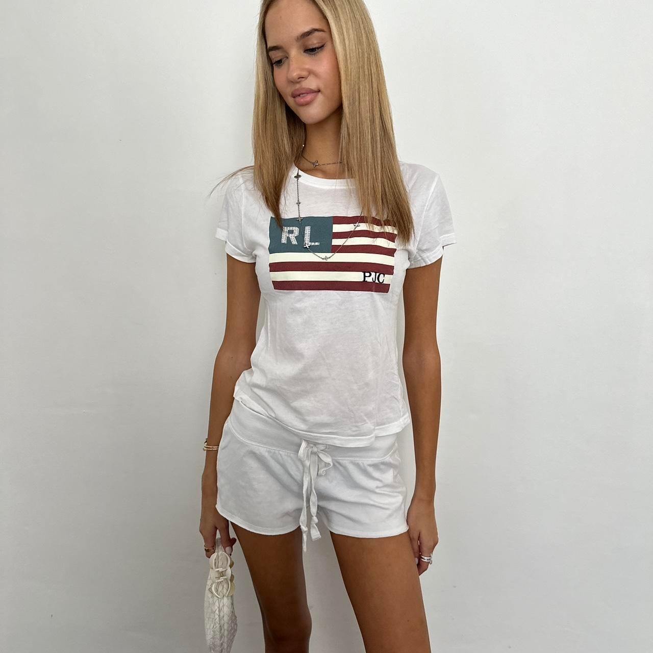 Vintage Ralph Lauren baby flag tee πΊπΈπ