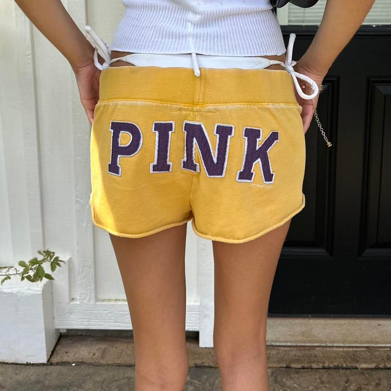 Vintage Victoria’s Secret 2000’s Pink yellow shorts