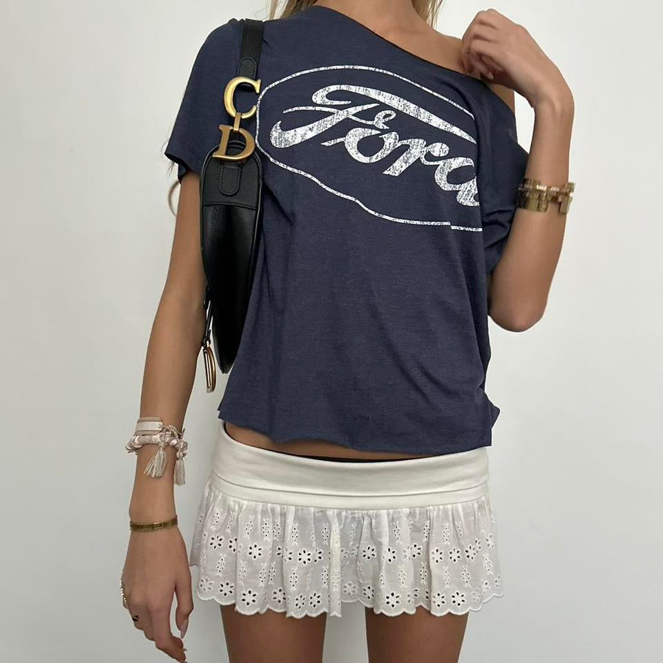 Vintage Ford off shoulder top