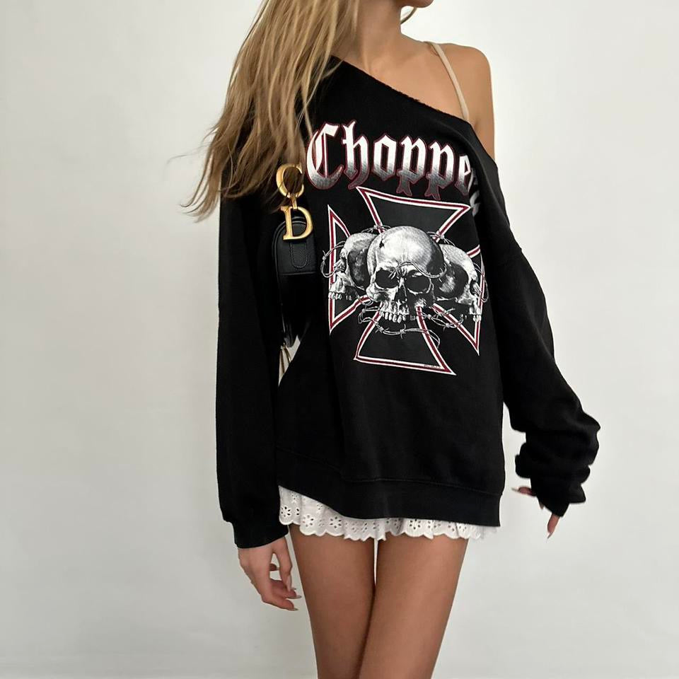 Vintage West Coast Choppers off the shoulder sweatshirt