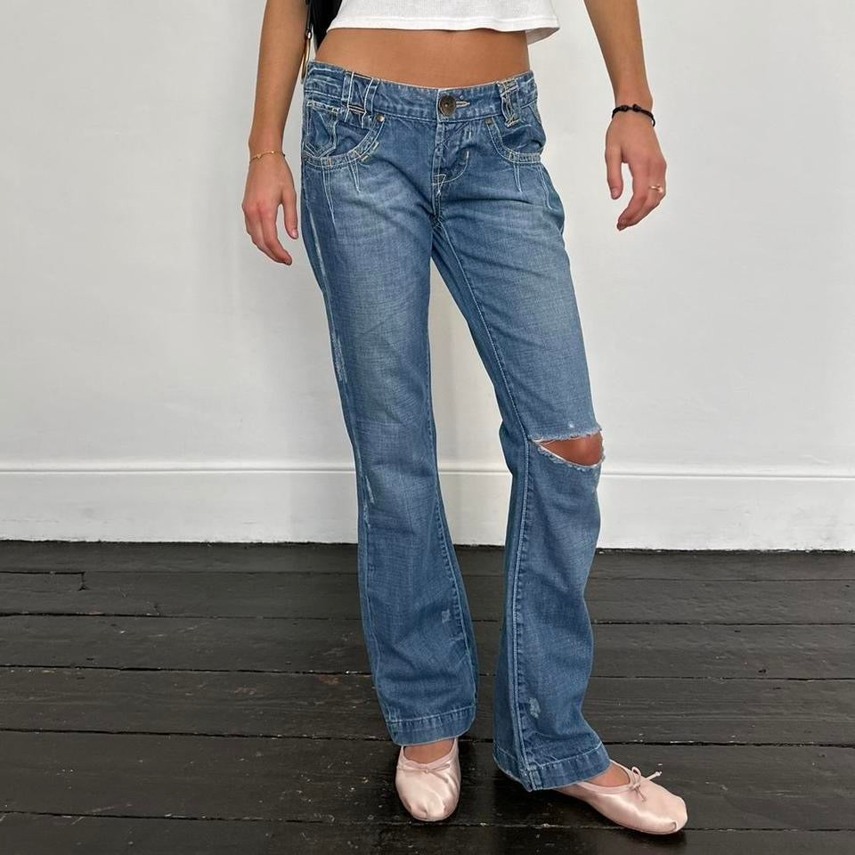 Vintage early 2000s blue wash bootcut jeans