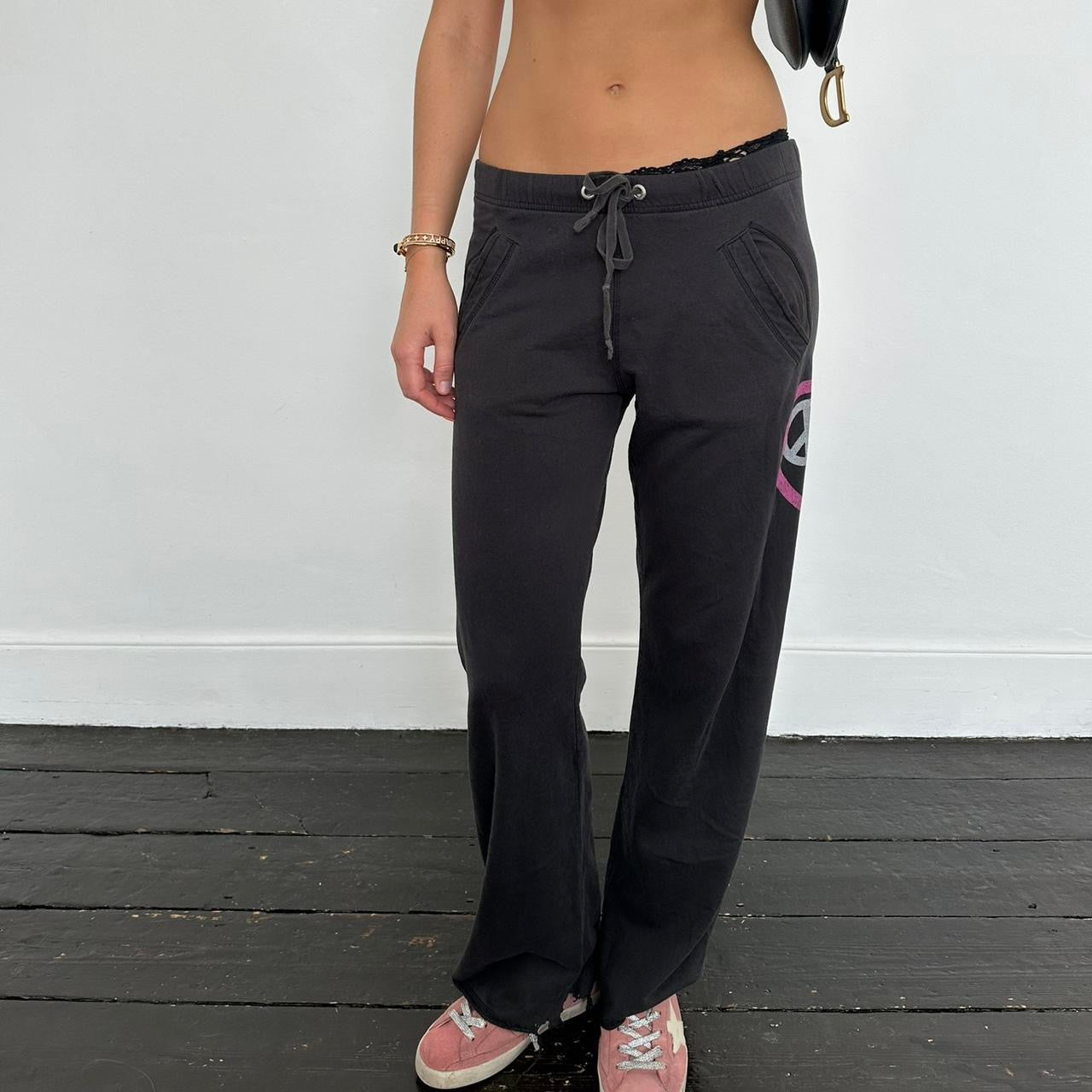 Vintage 2000’s Victoria’s Secret heart peace sweatpants