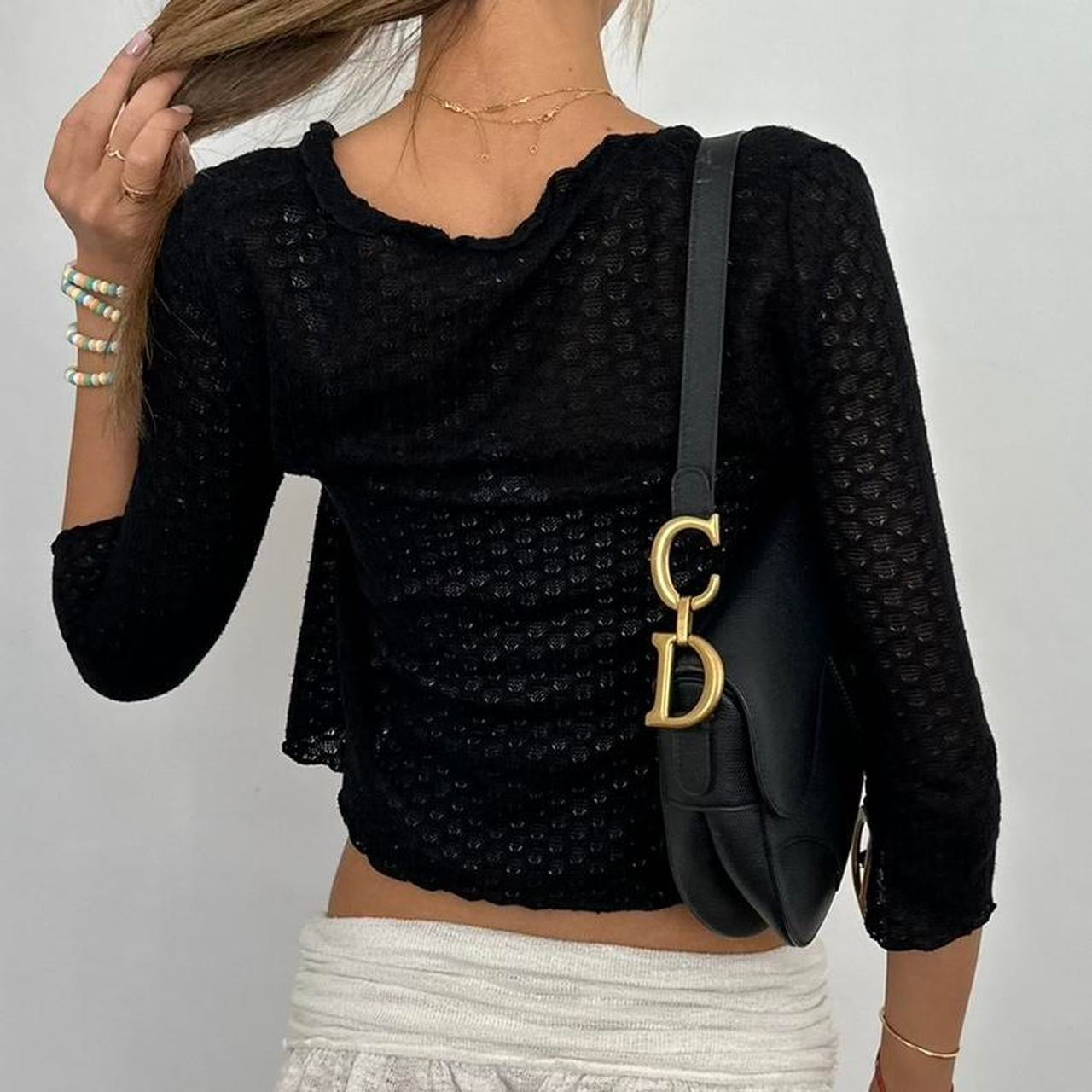 Vintage 2000’s open bohemian black cardigan