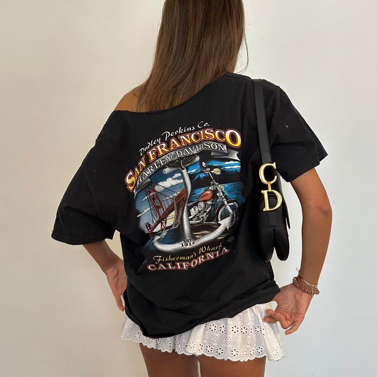 Vintage Harley Davidson black top š¤