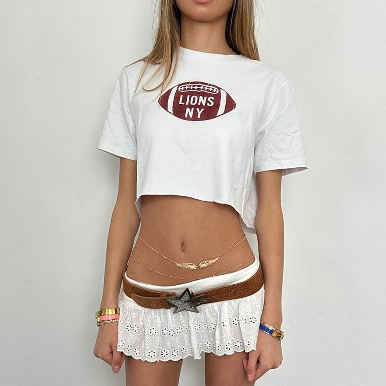 Vintage American football relaxed fit baby tee š