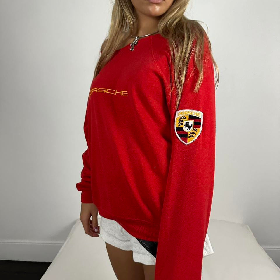 Vintage 90βs Porsche red sweatshirt