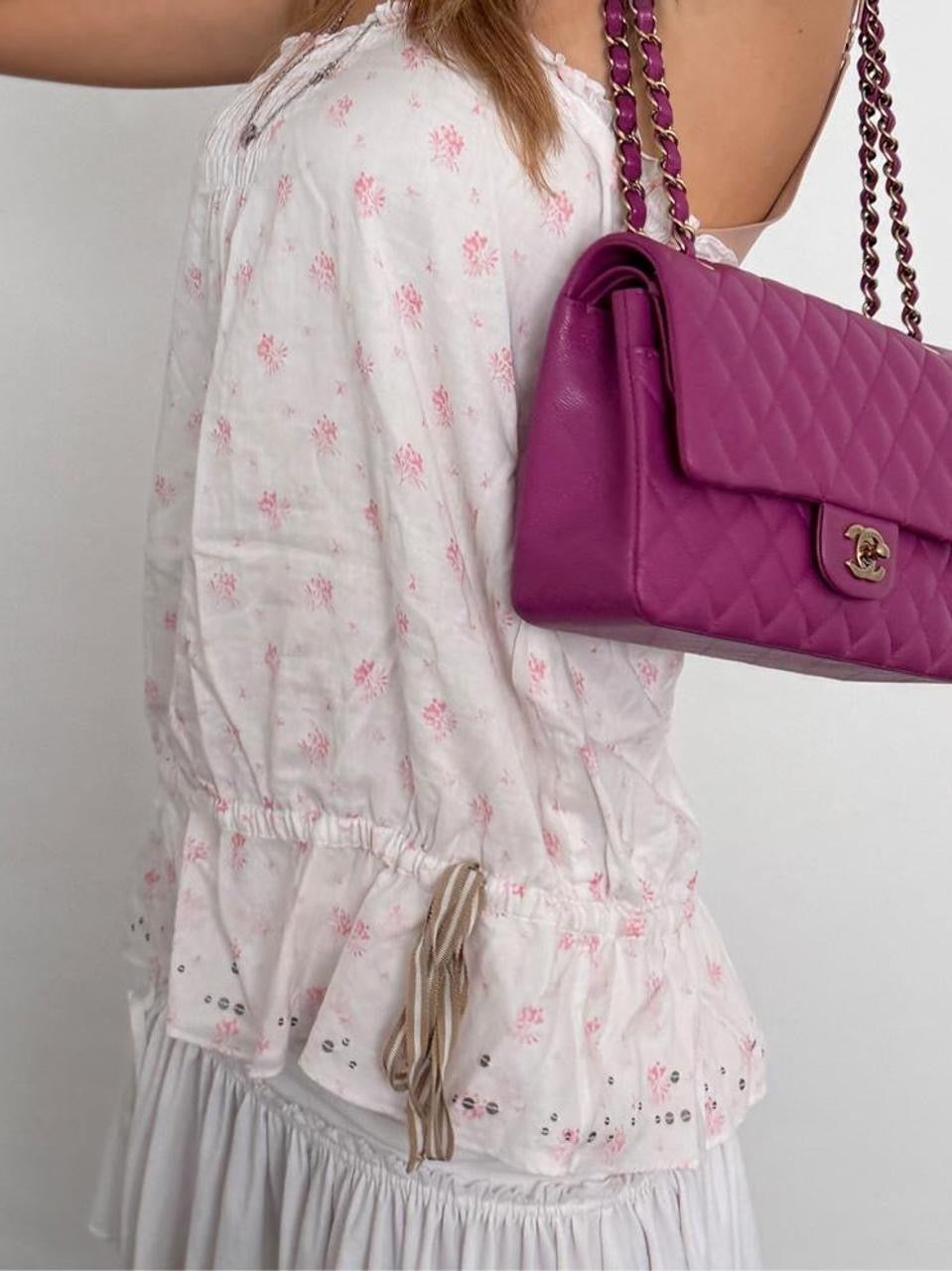 Vintage Juicy Couture white floral top