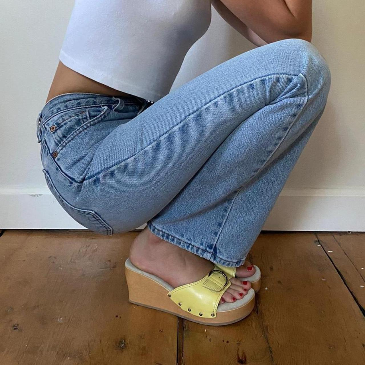 Vintage 90s Steve Madden yellow shoes