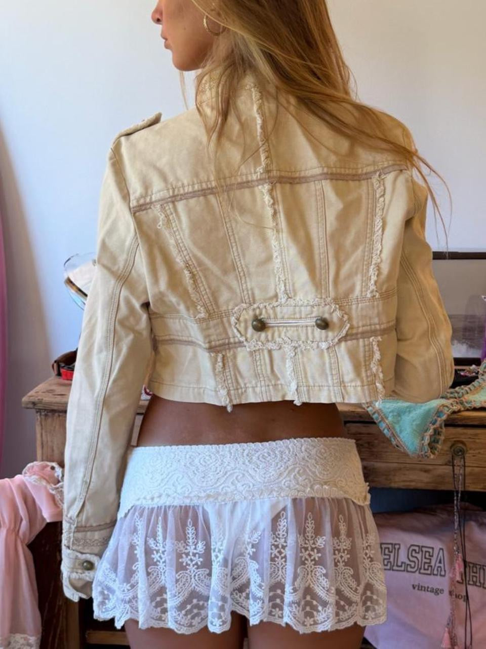 Vintage 2000’s napoleon denim canvas jacket