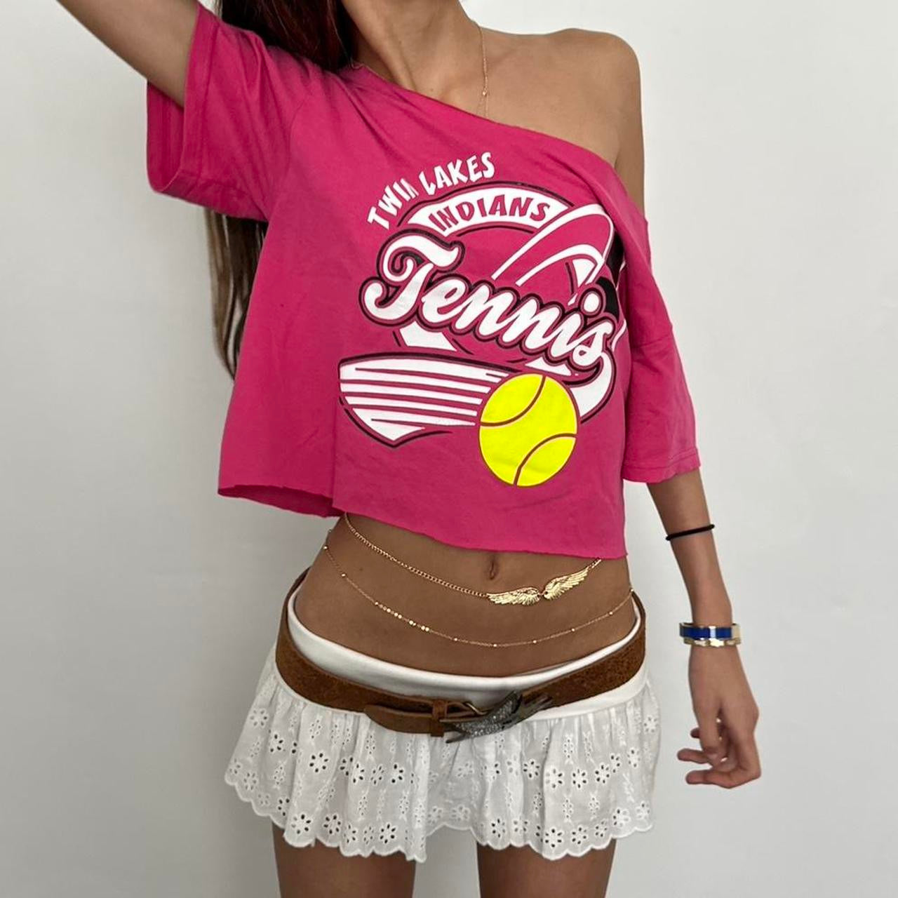 Vintage tennis relaxed fit top 🩷