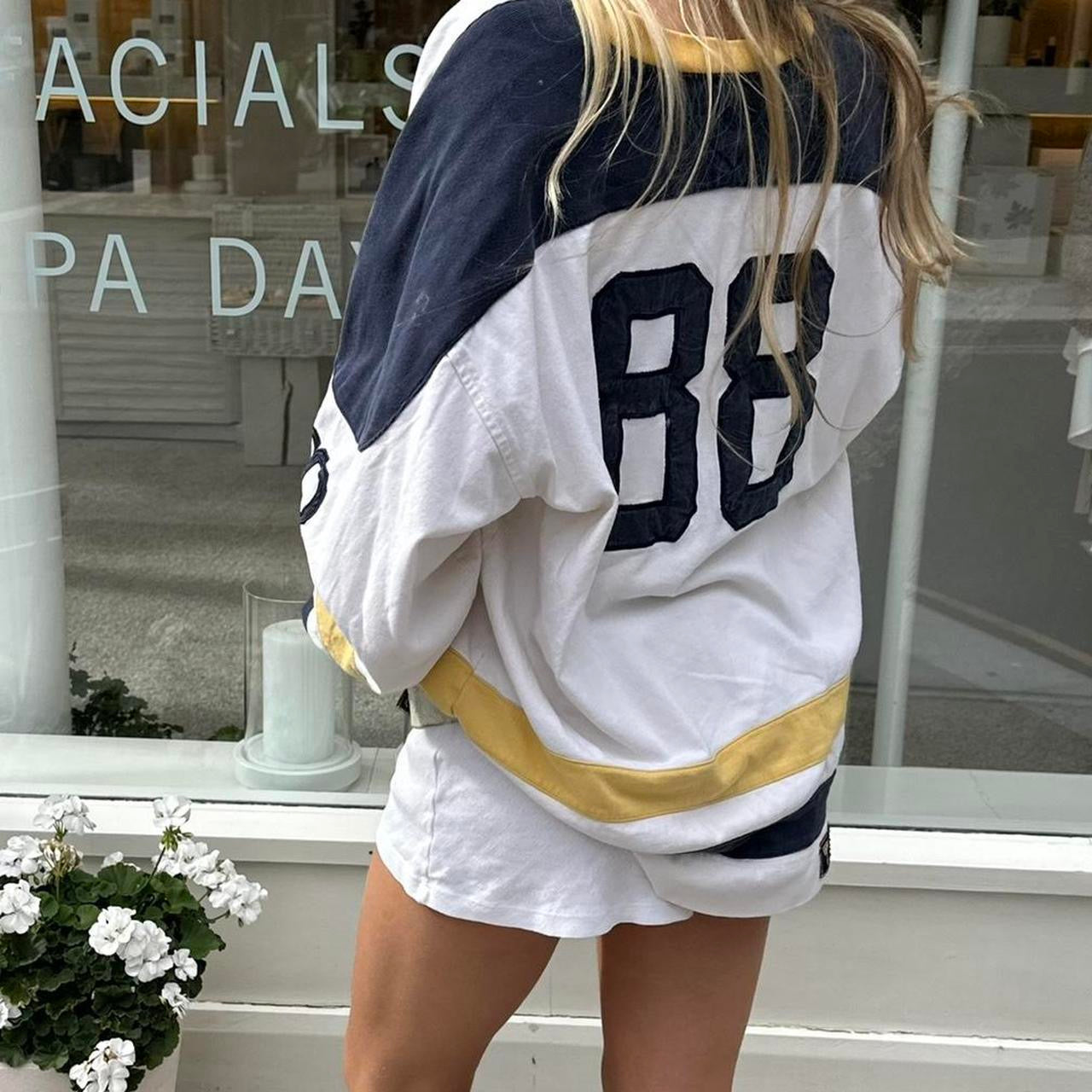 Vintage Tommy Hilfiger Athletics navy & yellow long sleeve jersey