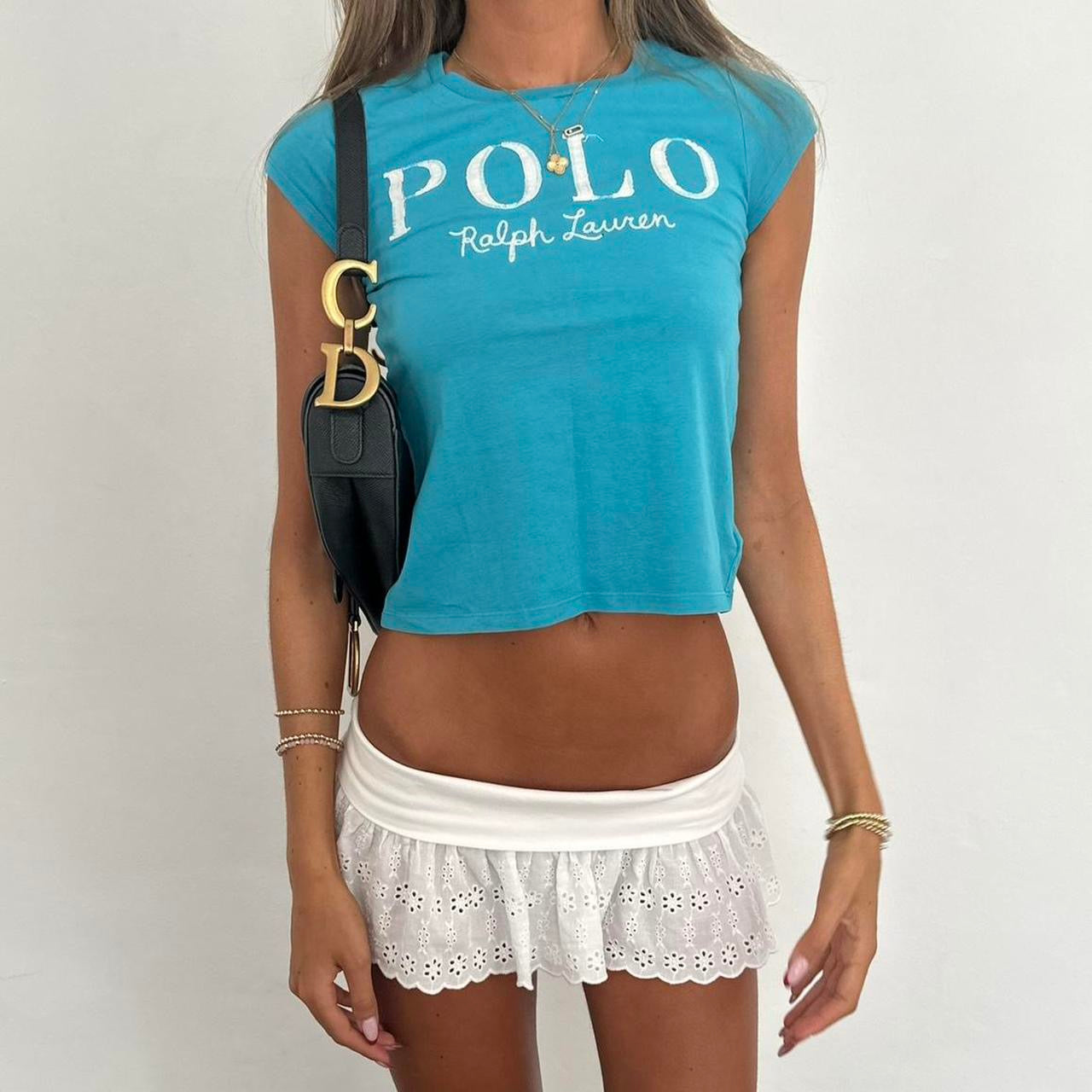 Vintage Ralph Lauren blue baby tee