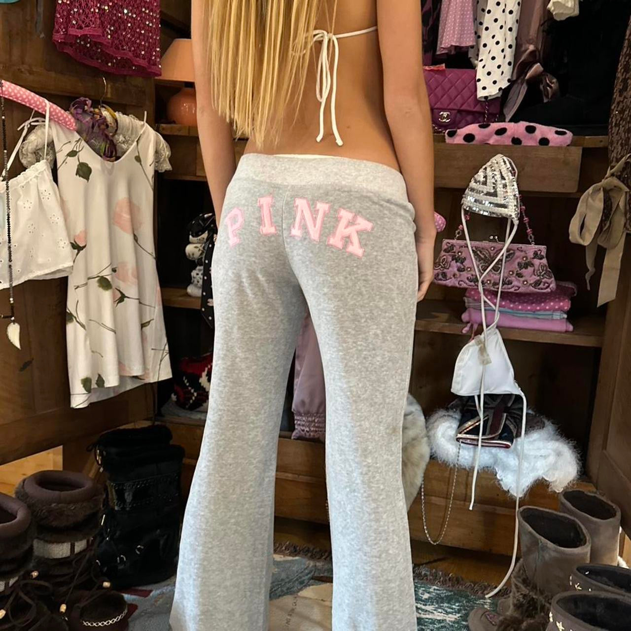 Vintage 2000’s Victoria’s Secret grey rare sweatpants