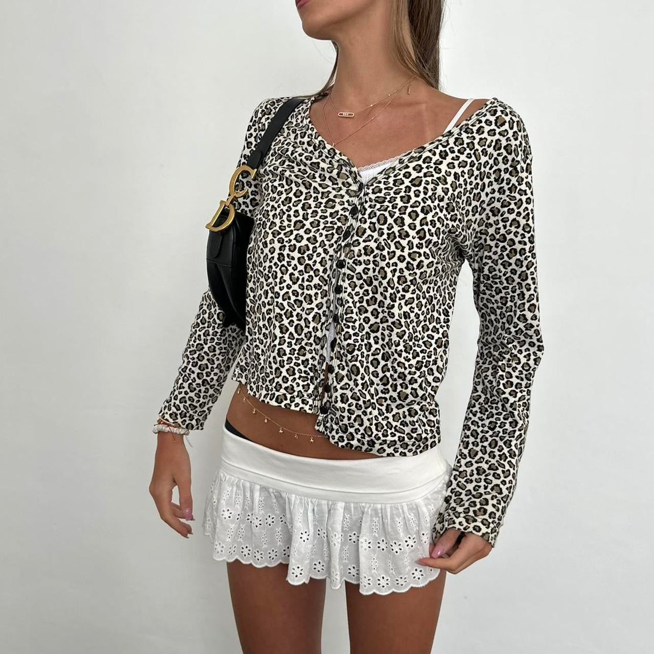 Vintage Victoria Secret leopard print cardigan