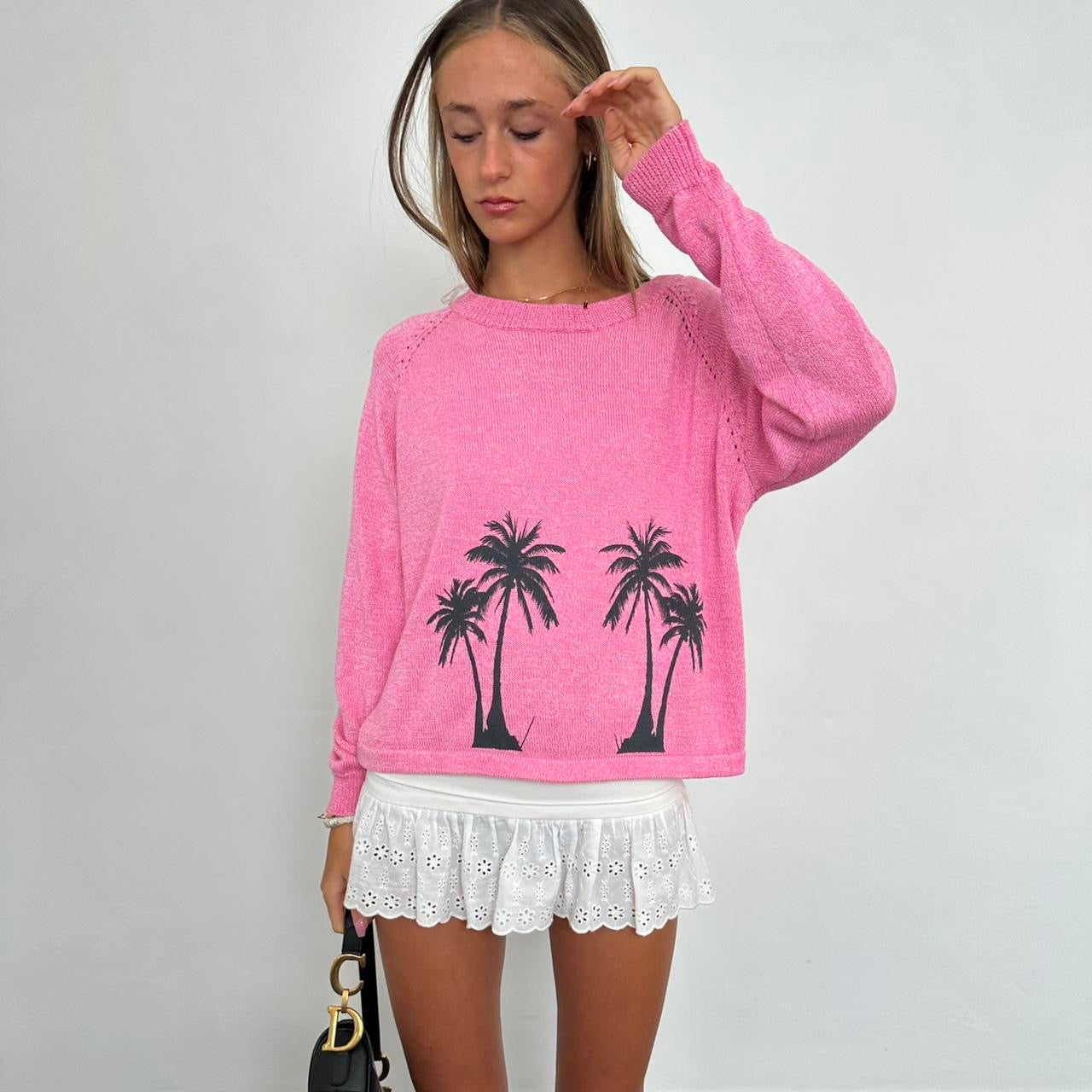 Vintage knitted palm tree sweater